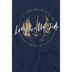 Star Wars Childrens/Kids Long Live The Jedi Obi Wan Kenobi T-Shirt - 7-8 Years, Navy