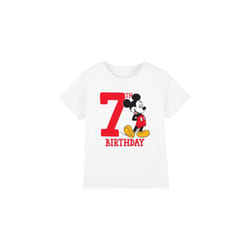 Disney Childrens/Kids Mickey Mouse 7th Birthday T-Shirt - 9-10 Years, White