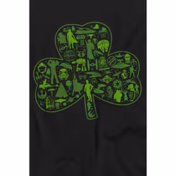 Star Wars Childrens/Kids Clover Icons St Patricks Day T-Shirt - 3-4 Years, Black