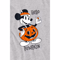 Disney Childrens/Kids Hello Pumpkin Mickey Mouse T-Shirt - 12-13 Years, Sport Heather