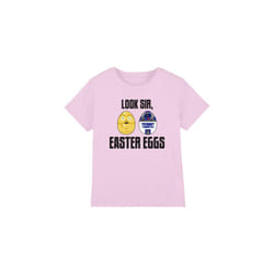 Star Wars Childrens/Kids Look Sir, Easter Eggs T-Shirt - 7-8 Years, Pink