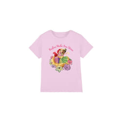 Disney Princess Childrens/Kids Besties Shine Ariel Rapunzel Tiana T-Shirt - 5-6 Years, Pink