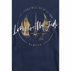 Star Wars Unisex Adult Long Live The Jedi Obi Wan Kenobi Sweatshirt - S, Navy