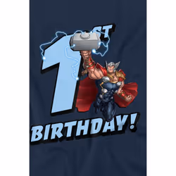 Thor Childrens/Kids 1st Birthday T-Shirt - 9-10 Years, Navy