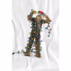 Star Wars Mens Chewbacca Fairy Lights Christmas T-Shirt - M, White
