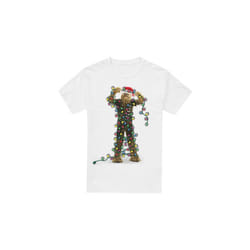 Star Wars Mens Chewbacca Fairy Lights Christmas T-Shirt - L, White