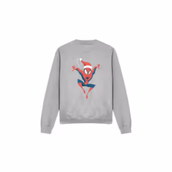 Spider-Man Unisex Adult Holiday Outfit Sweatshirt - L, Sport Heather