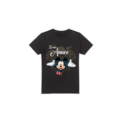 Disney Mens French Mickey Mouse Fireworks New Year T-Shirt - XL, Black