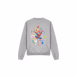 Spider-Man Unisex Adult Circle Sweatshirt - S, Sport Heather
