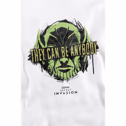 Marvel Unisex Adult Secret Invasion Anybody Sweatshirt - L, White