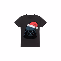 Star Wars Mens Darth Vader Santa Christmas T-Shirt - S, Black