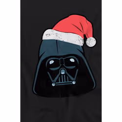 Star Wars Mens Darth Vader Santa Christmas T-Shirt - S, Black