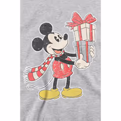 Disney Unisex Adult Mickey Mouse Present Christmas Sweatshirt - S, Sport Heather