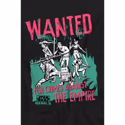 Star Wars Childrens/Kids Wanted Rebels T-Shirt - 5-6 Years, Black