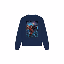 Marvel Unisex Adult X-Men Destroy Juggernaut Sweatshirt - XL, Navy