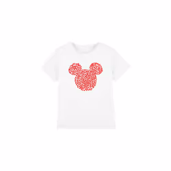 Disney Childrens/Kids Mickey Mouse Heart Ears Silhouette Valentine's Day T-Shirt - 9-10 Years, White