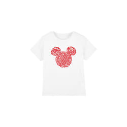 Disney Childrens/Kids Mickey Mouse Heart Ears Silhouette Valentine's Day T-Shirt - 9-10 Years, White