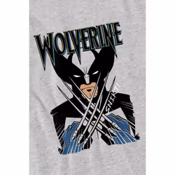 Marvel Mens X-Men Wolverine Action Shot T-Shirt - XXL, Sport Heather
