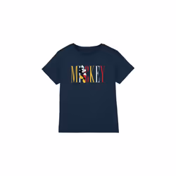 Disney Childrens/Kids Mickey Mouse Multicolour Name T-Shirt - 9-10 Years, Navy