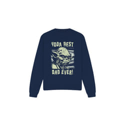 Star Wars Unisex Adult Yoda Best Dad Comic Sweatshirt - XL, Navy