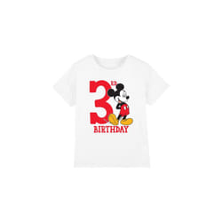 Disney Childrens/Kids Mickey Mouse 3rd Birthday T-Shirt - 9-10 Years, White