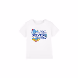 Aladdin Childrens/Kids I Don't Feel Like My Selves Today T-Shirt - 9-10 Years, White