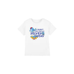 Aladdin Childrens/Kids I Don't Feel Like My Selves Today T-Shirt - 9-10 Years, White