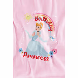 Cinderella Childrens/Kids Birthday Princess T-Shirt - 5-6 Years, Pink