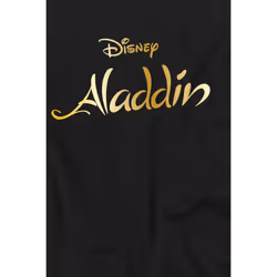 Aladdin Childrens/Kids Logo T-Shirt - 7-8 Years, Black