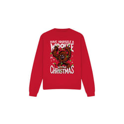 Star Wars Unisex Adult A Wookie Little Christmas Sweatshirt - S, Red