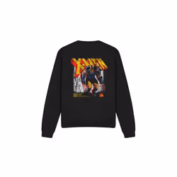 Marvel Unisex Adult X-Men Wolverine Infographic Sweatshirt - XL, Black