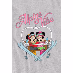 Disney Mens Alpine Vibes Mickey Mouse T-Shirt - M, Sport Heather