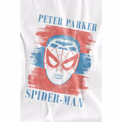 Spider-Man Mens Peter Parker Striped T-Shirt - S, White
