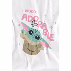 Star Wars: The Mandalorian Mens Mood Adorable Grogu T-Shirt - XL, White