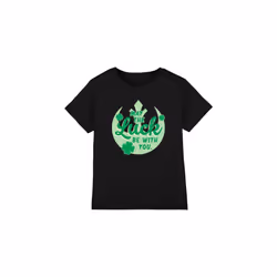 Star Wars Childrens/Kids Luck Rebel Sign St Patricks Day T-Shirt - 3-4 Years, Black