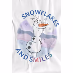 Frozen Childrens/Kids Olaf Snowflakes And Smiles T-Shirt - 7-8 Years, White