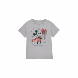 Disney Childrens/Kids Mickey Mouse Present Christmas T-Shirt - 12-13 Years, Sport Heather