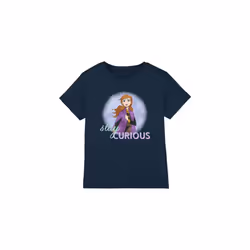 Frozen Childrens/Kids Stay Curious Anna T-Shirt - 7-8 Years, Navy