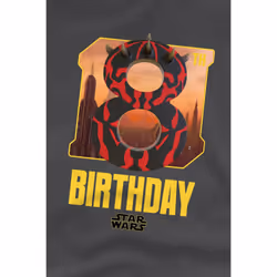 Star Wars Childrens/Kids Darth Maul Space 8th Birthday T-Shirt - 5-6 Years, Charcoal