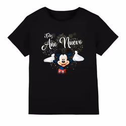 Disney Childrens/Kids Spanish Mickey Mouse Fireworks New Year T-Shirt - 9-10 Years, Black