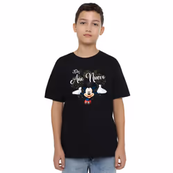 Disney Childrens/Kids Spanish Mickey Mouse Fireworks New Year T-Shirt - 9-10 Years, Black