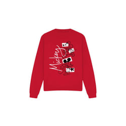 Disney Unisex Adult Mickey Mouse Geometric Shapes Sweatshirt - L, Red