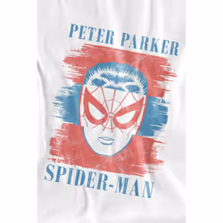 Spider-Man Childrens/Kids Peter Parker Striped T-Shirt - 12-13 Years, White