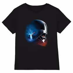 Star Wars Childrens/Kids Obi Wan Kenobi Vader Poster T-Shirt - 5-6 Years, Black