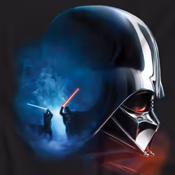 Star Wars Childrens/Kids Obi Wan Kenobi Vader Poster T-Shirt - 5-6 Years, Black