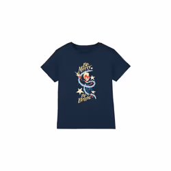 Captain Marvel Childrens/Kids Be Merry Be Bright T-Shirt - 7-8 Years, Navy