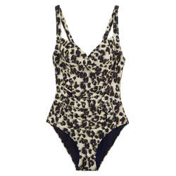 Regatta Womens/Ladies Sakari Leopard Print Tummy Control One Piece Swimsuit - 14 UK, Natural