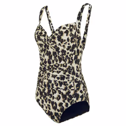 Regatta Womens/Ladies Sakari Leopard Print Tummy Control One Piece Swimsuit - 14 UK, Natural