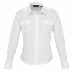 Premier Womens/Ladies Long-Sleeved Pilot Shirt - 26 UK, White