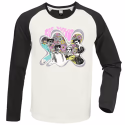 Amplified Unisex Adult Flowers The Who T-Shirt - S, Vintage White/Charcoal